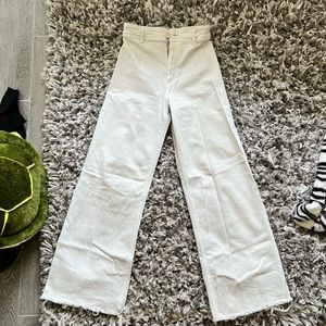 Zara White Wide Leg Jeans